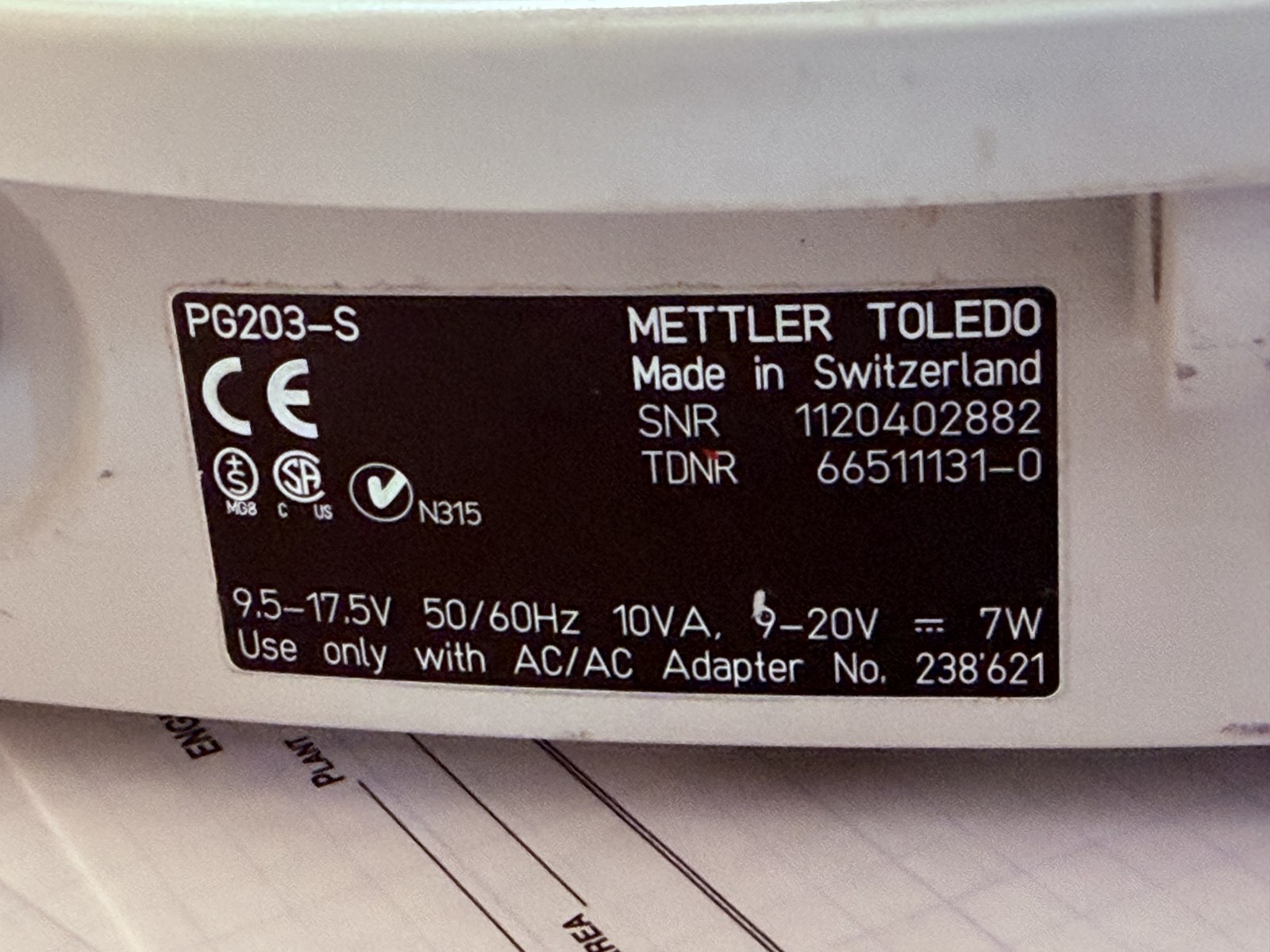 Mettler Toledo PG203-S Precision Balance 210g x 0.001g Tested - No Power Supply