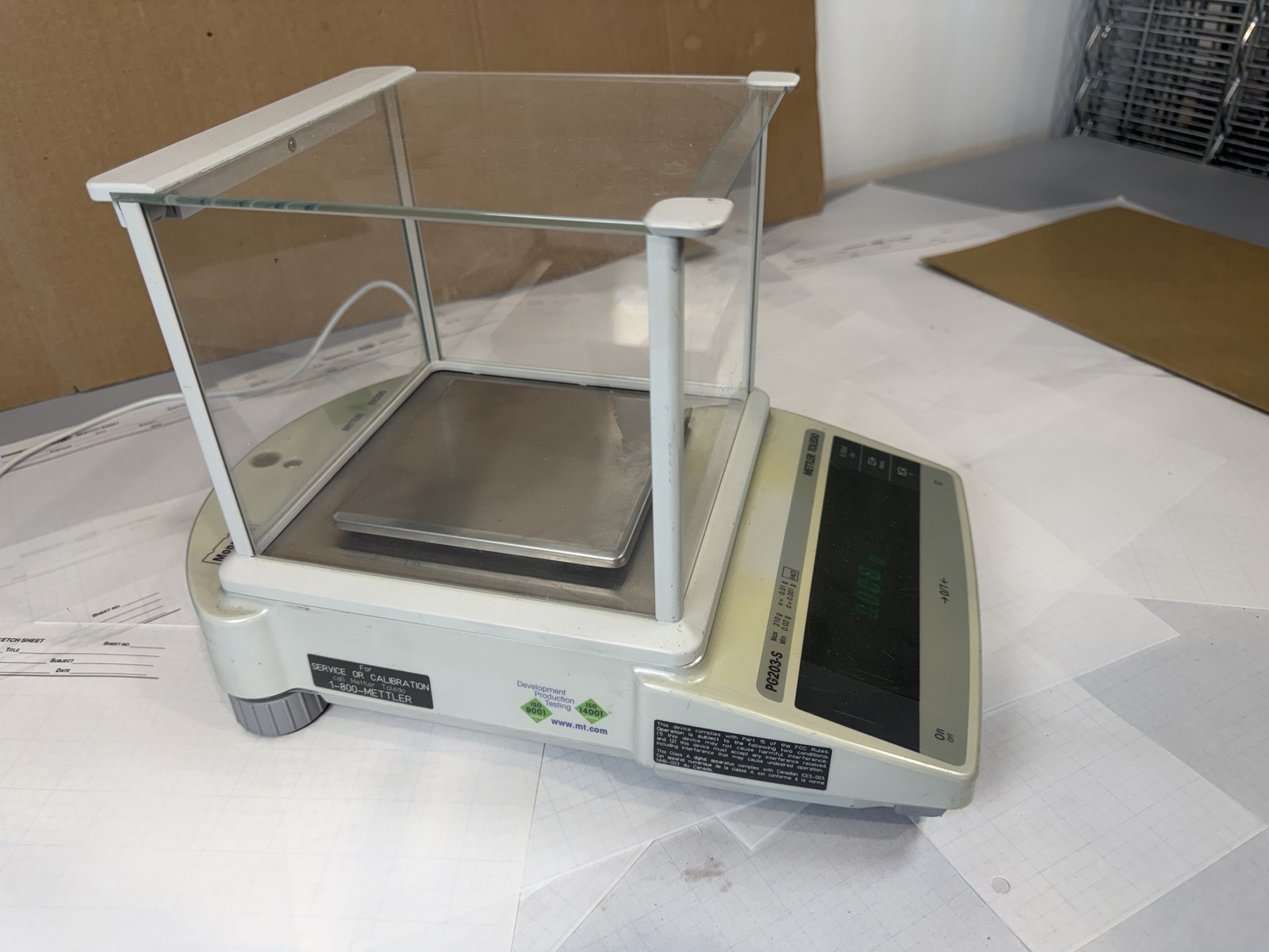 Mettler Toledo PG203-S Precision Balance 210g x 0.001g Tested - No Power Supply