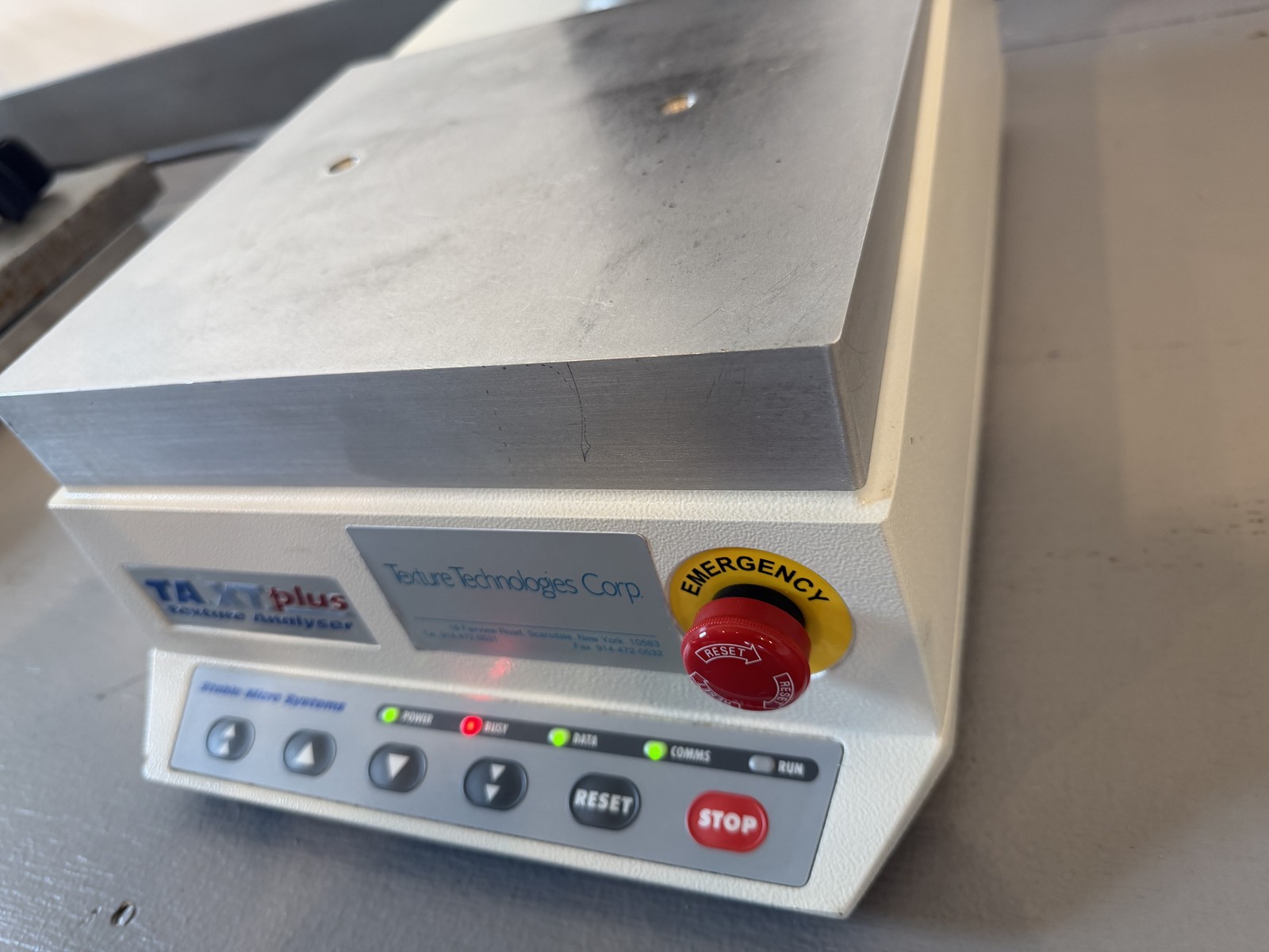 Stable Micro Systems TA-XT plus Texture Analyser — Powers On, Complete