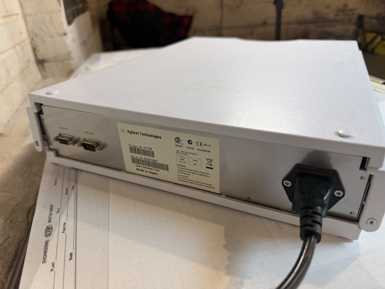 Agilent 1200 G1379B Micro Vacuum Degasser HPLC S/N JP82010996 — Powers On