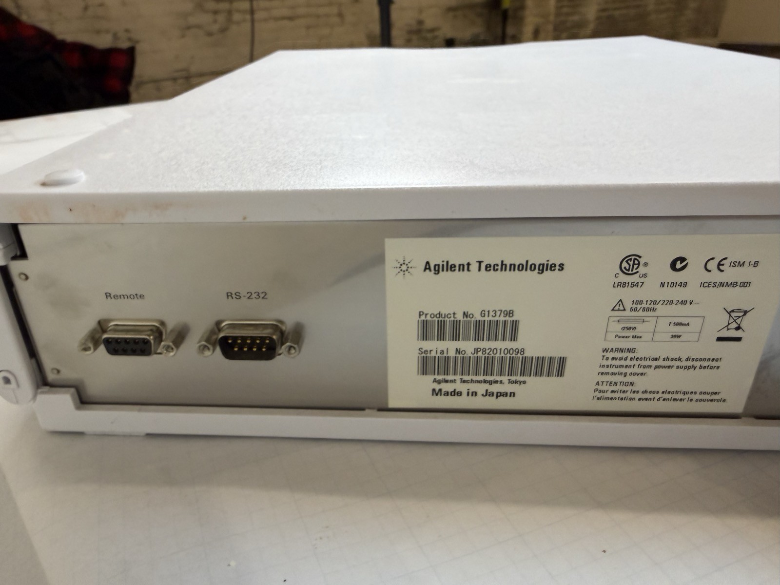 Agilent 1200 G1379B Micro Vacuum Degasser HPLC S/N JP82010098 — Powers On