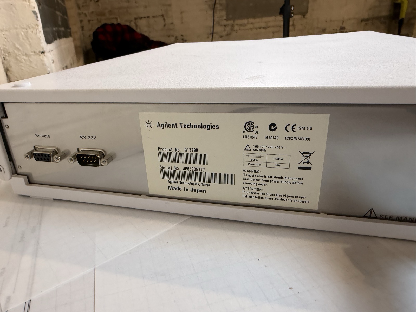 Agilent 1200 G1379B Micro Vacuum Degasser HPLC S/N JP82010098 — Powers On
