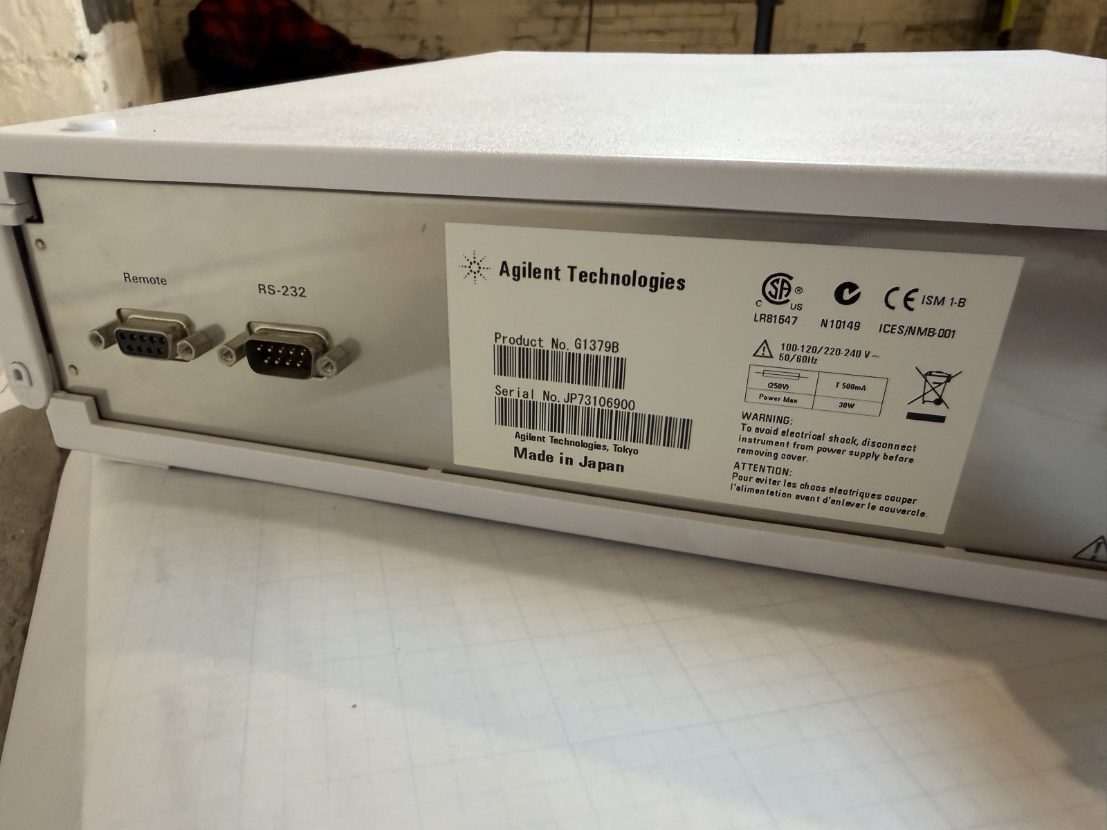Agilent 1200 G1379B Micro Vacuum Degasser HPLC S/N JP73106900 — Powers On