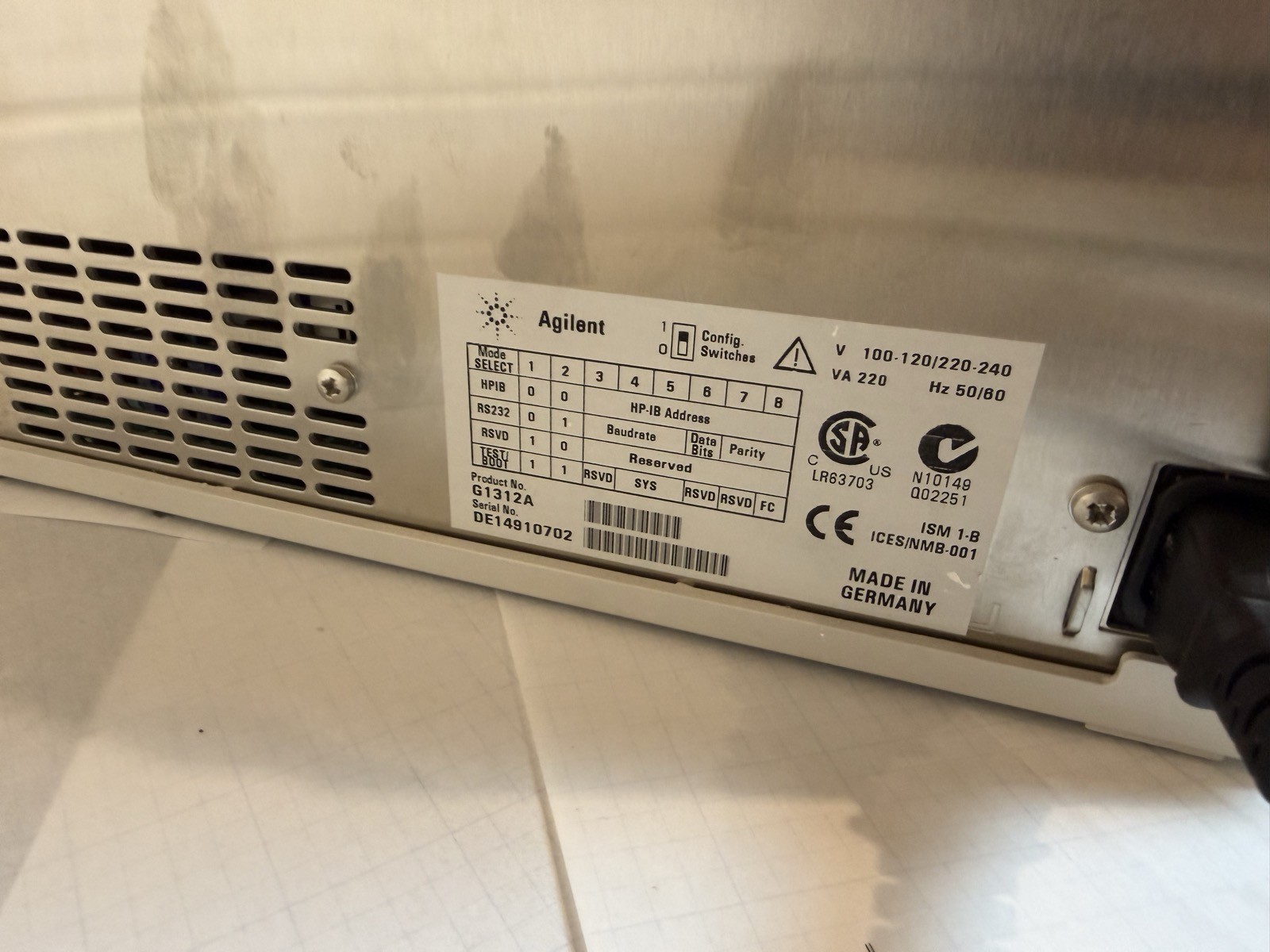 Agilent 1100 G1312A Binary Pump HPLC S/N DE14910702 — Powers On, Pumps Water