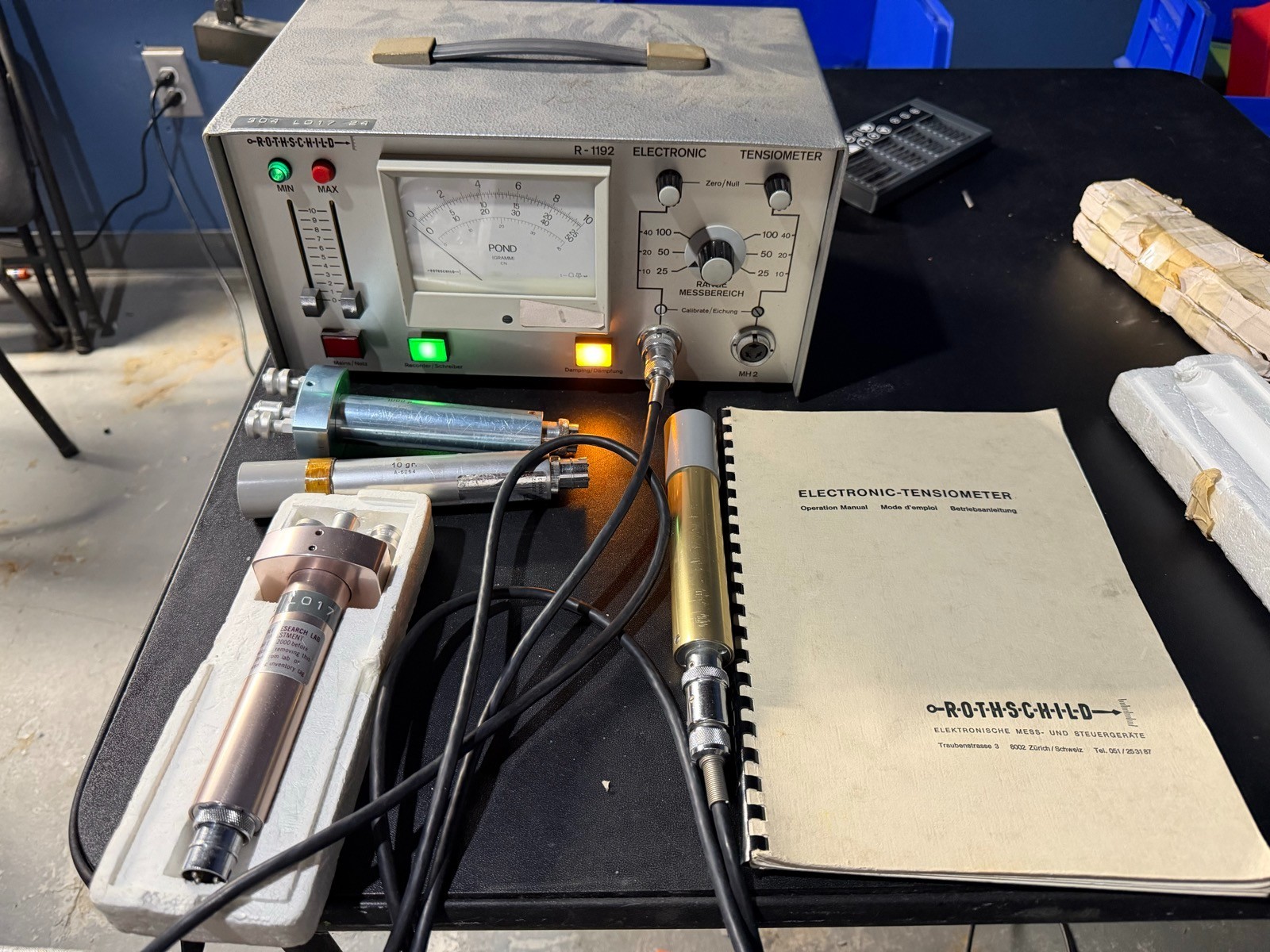 Rothschild R-1192 Electronic Tensiometer Yarn Thread Tension Tester w/ Manual