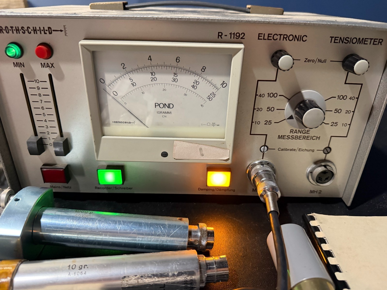 Rothschild R-1192 Electronic Tensiometer Yarn Thread Tension Tester w/ Manual