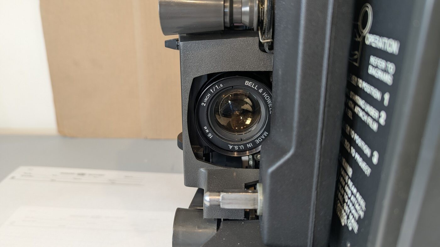 Bell & Howell 2580A Filmosound 16mm Sound Projector + Case - As-Is, Two Faul