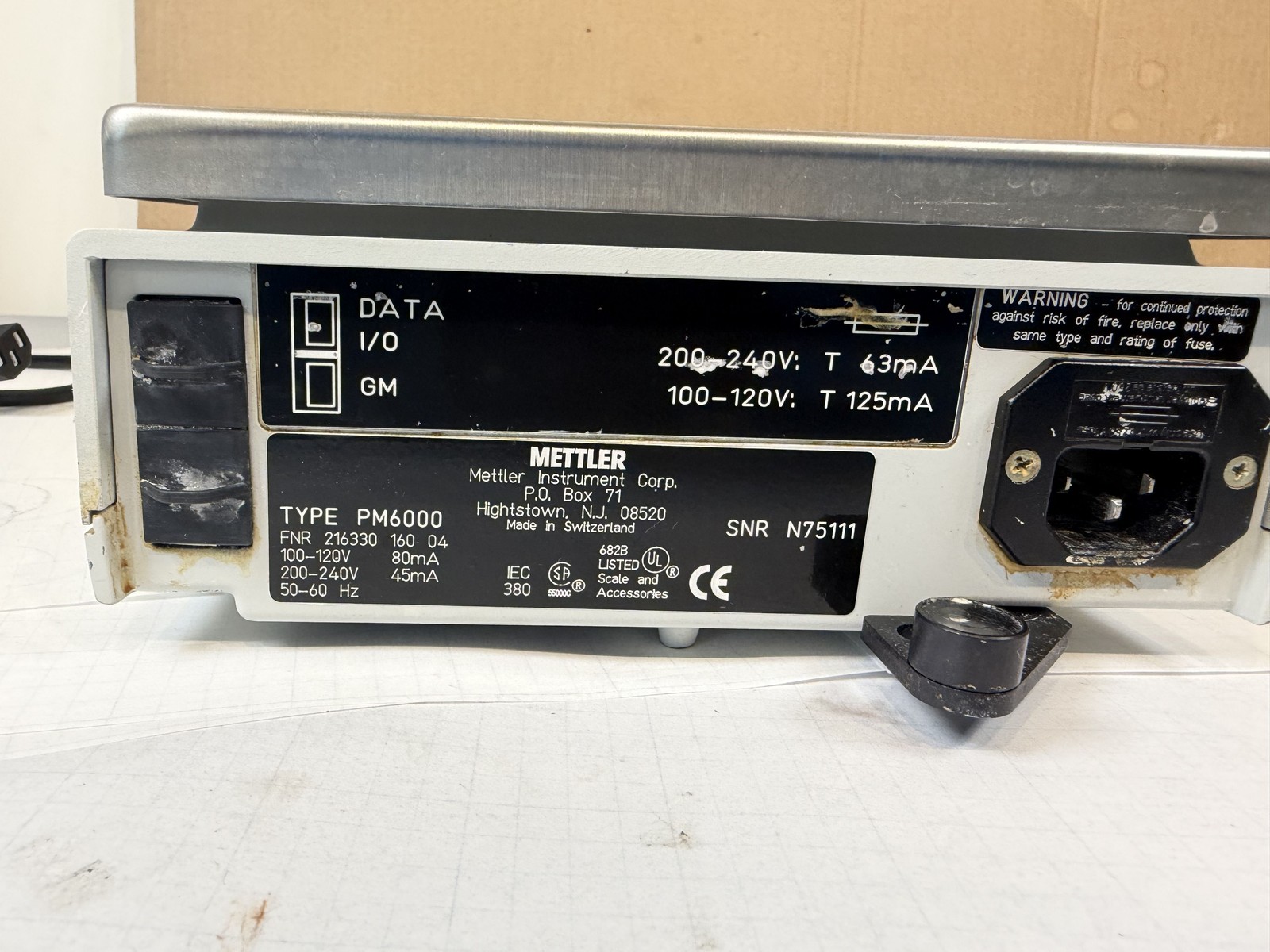 Mettler PM6000 Precision Lab Balance Scale 6100g x 0.1g TESTED + Dust Cover