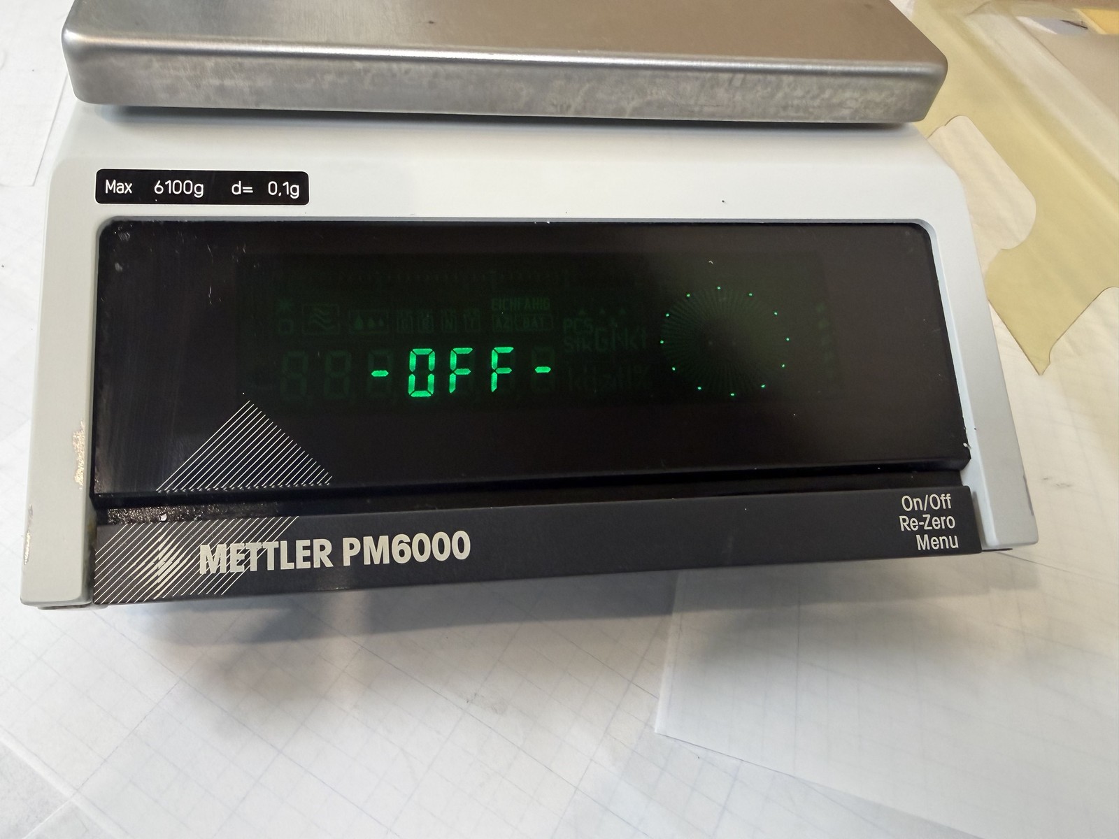 Mettler PM6000 Precision Lab Balance Scale 6100g x 0.1g TESTED + Dust Cover