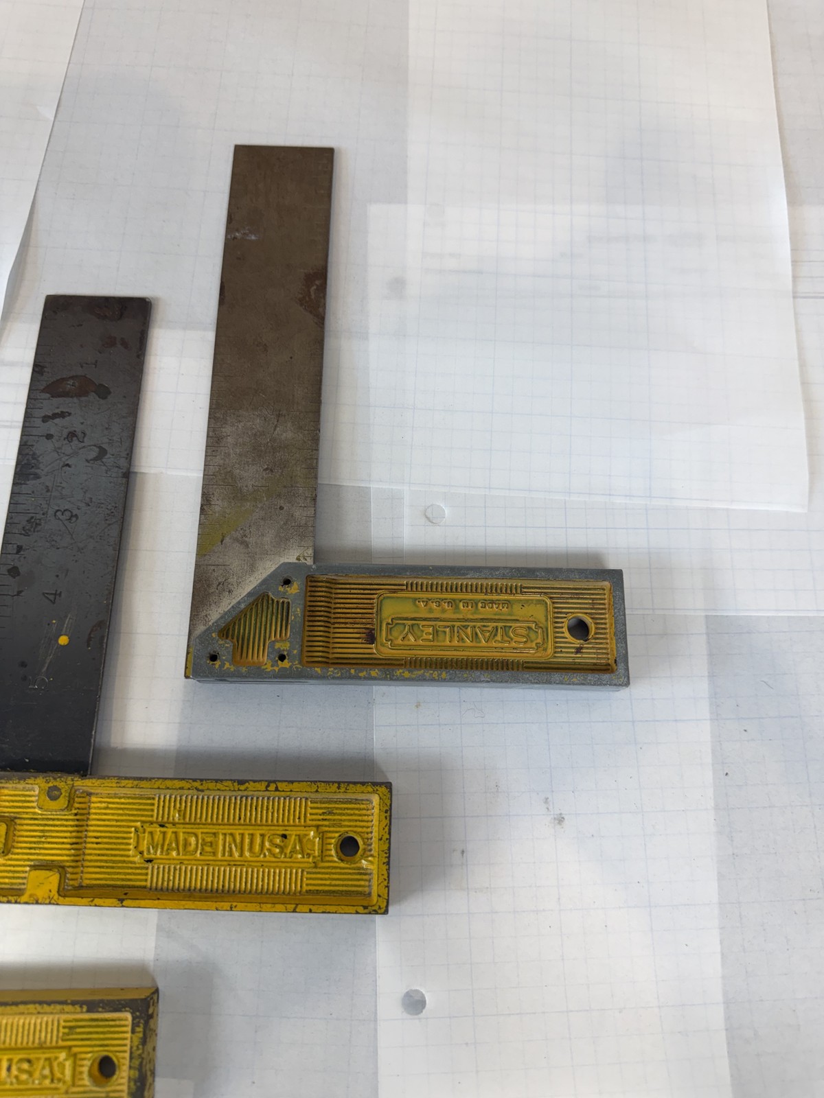 Stanley 6in All-Metal Try Squares, lot of 8 (No.12TS / 46-520) - USA