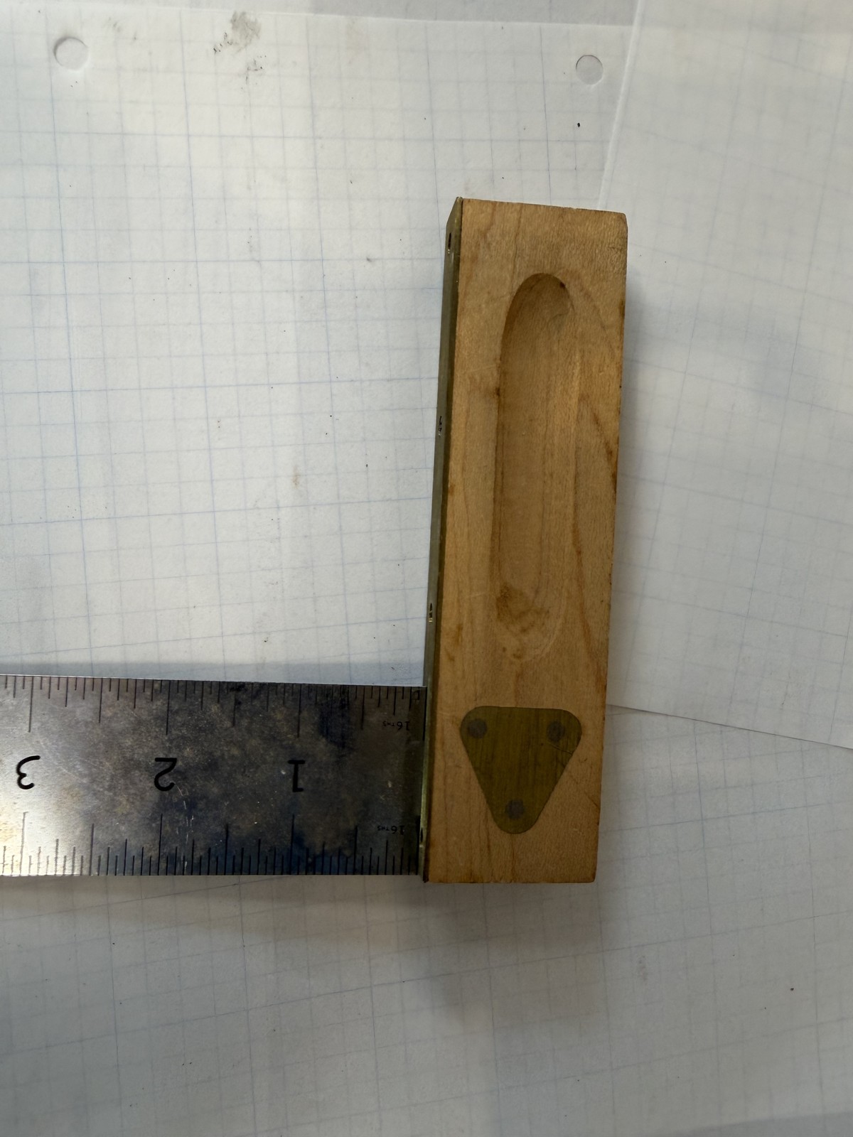 Stanley 46-209 8in Try Square, brass-bound hardwood, Made in England