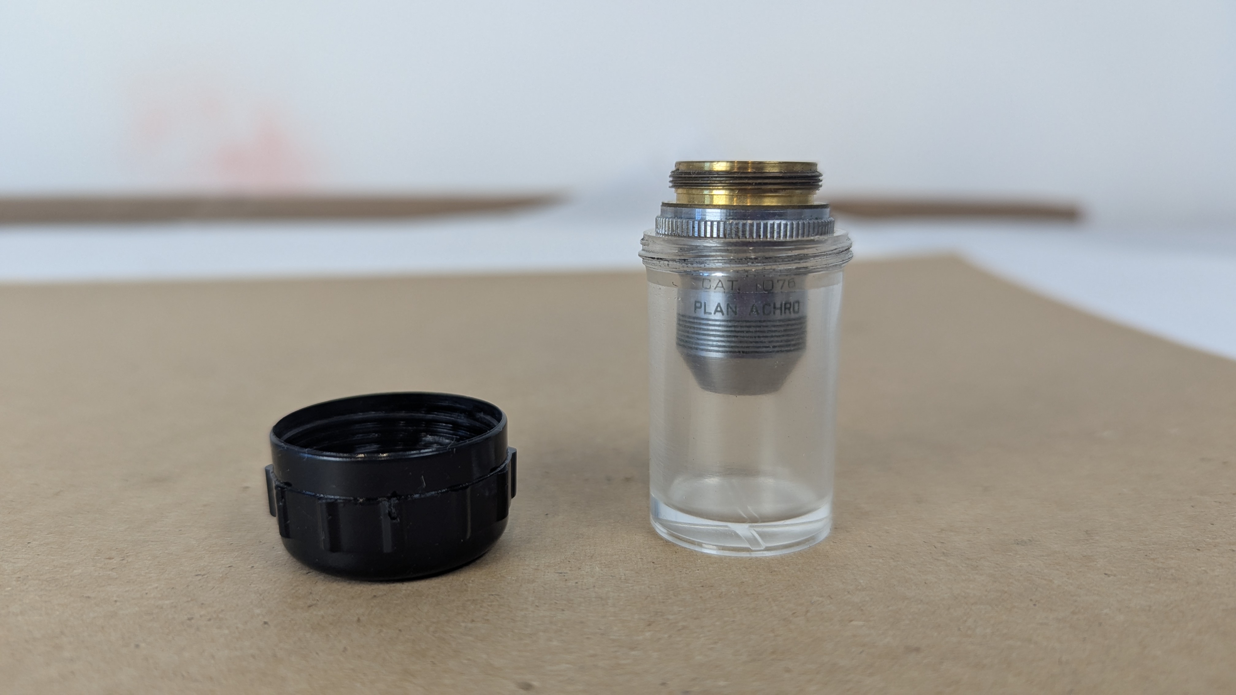 AO Spencer 10X Plan Achro Microscope Objective N.A. 0.25 Cat 1076 RMS