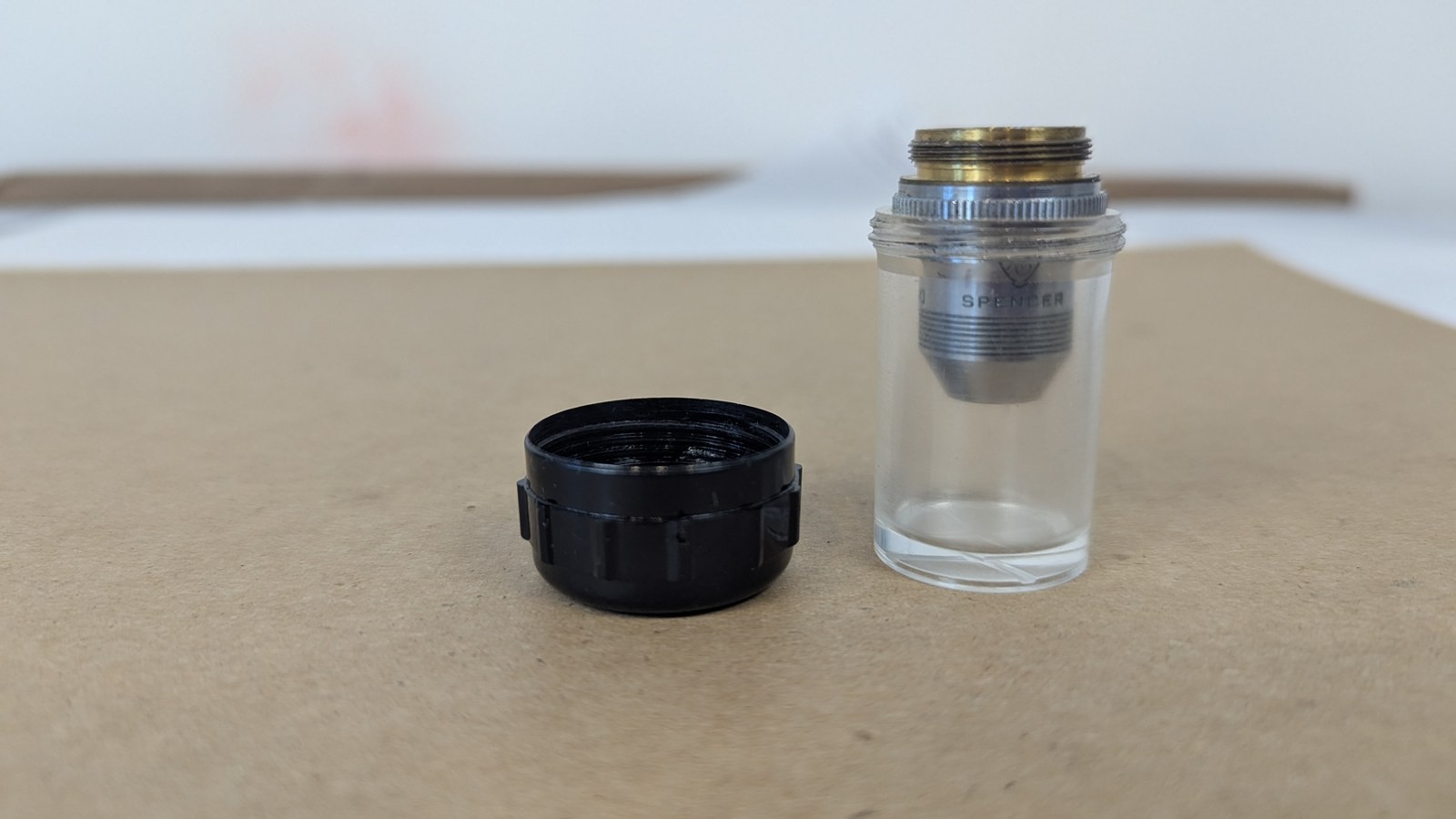 AO Spencer 10X Plan Achro Microscope Objective N.A. 0.25 Cat 1076 RMS