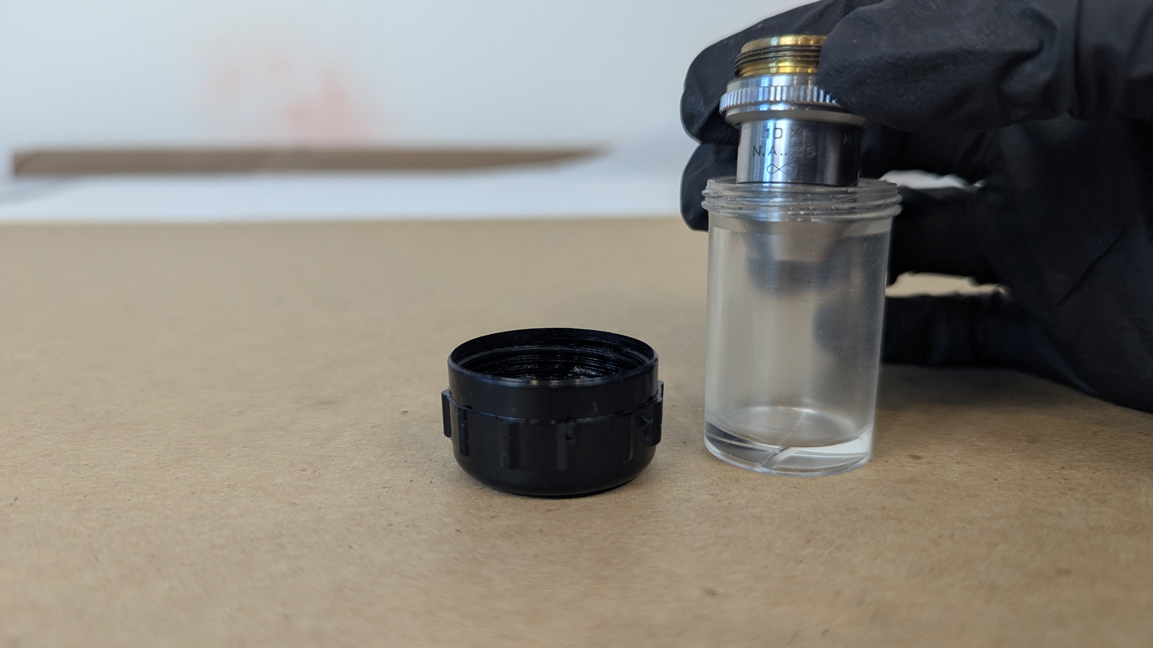 AO Spencer 10X Plan Achro Microscope Objective N.A. 0.25 Cat 1076 RMS