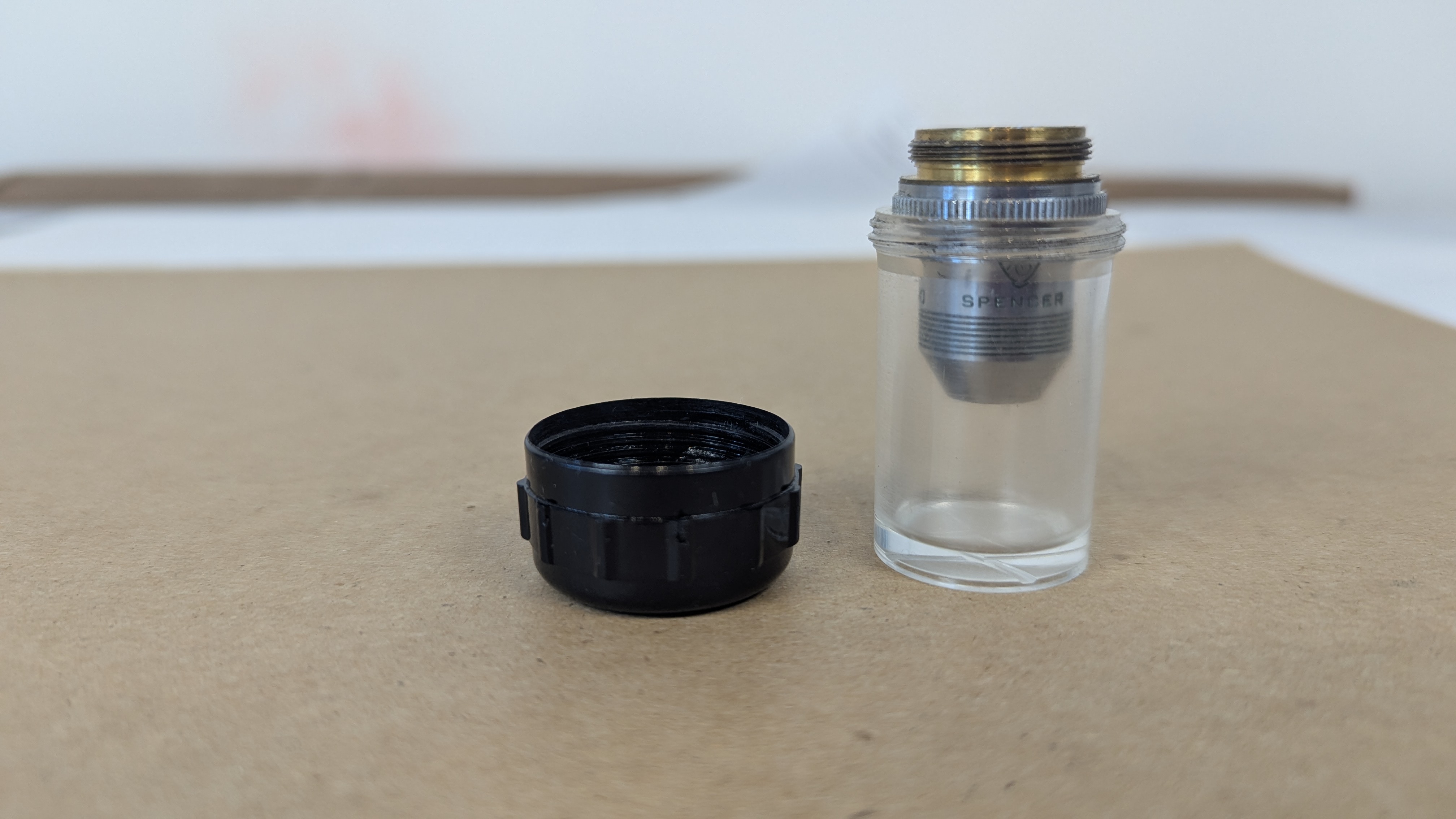 AO Spencer 10X Plan Achro Microscope Objective N.A. 0.25 Cat 1076 RMS