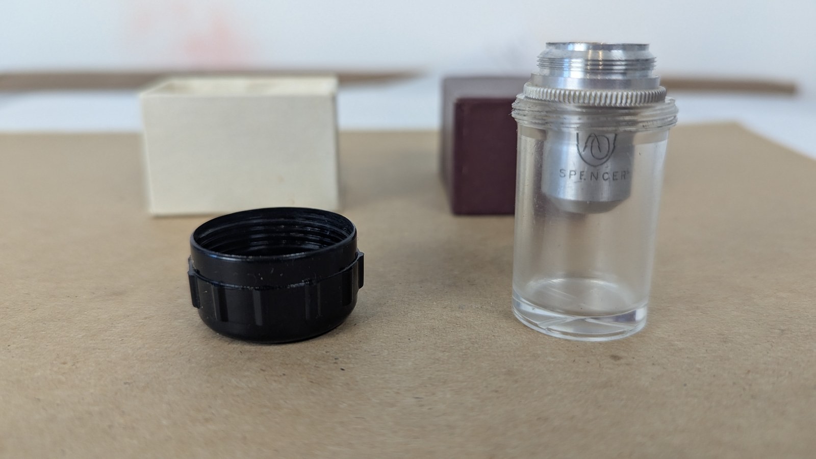 AO Spencer 3.5X Microscope Objective N.A. 0.09 RMS Thread American Optical