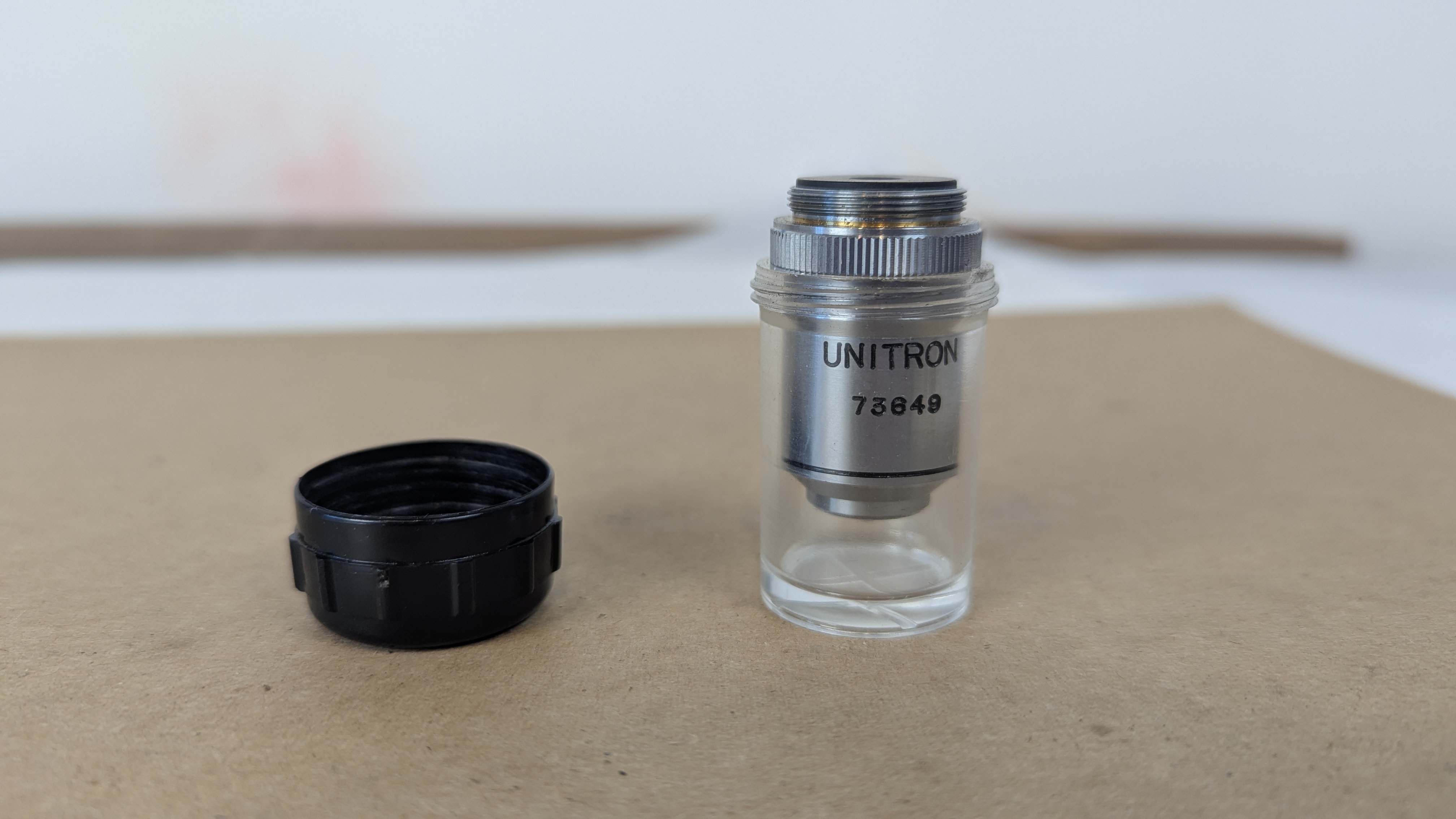 Unitron 100X Oil Immersion Microscope Objective N.A. 1.25 Coated RMS 73649