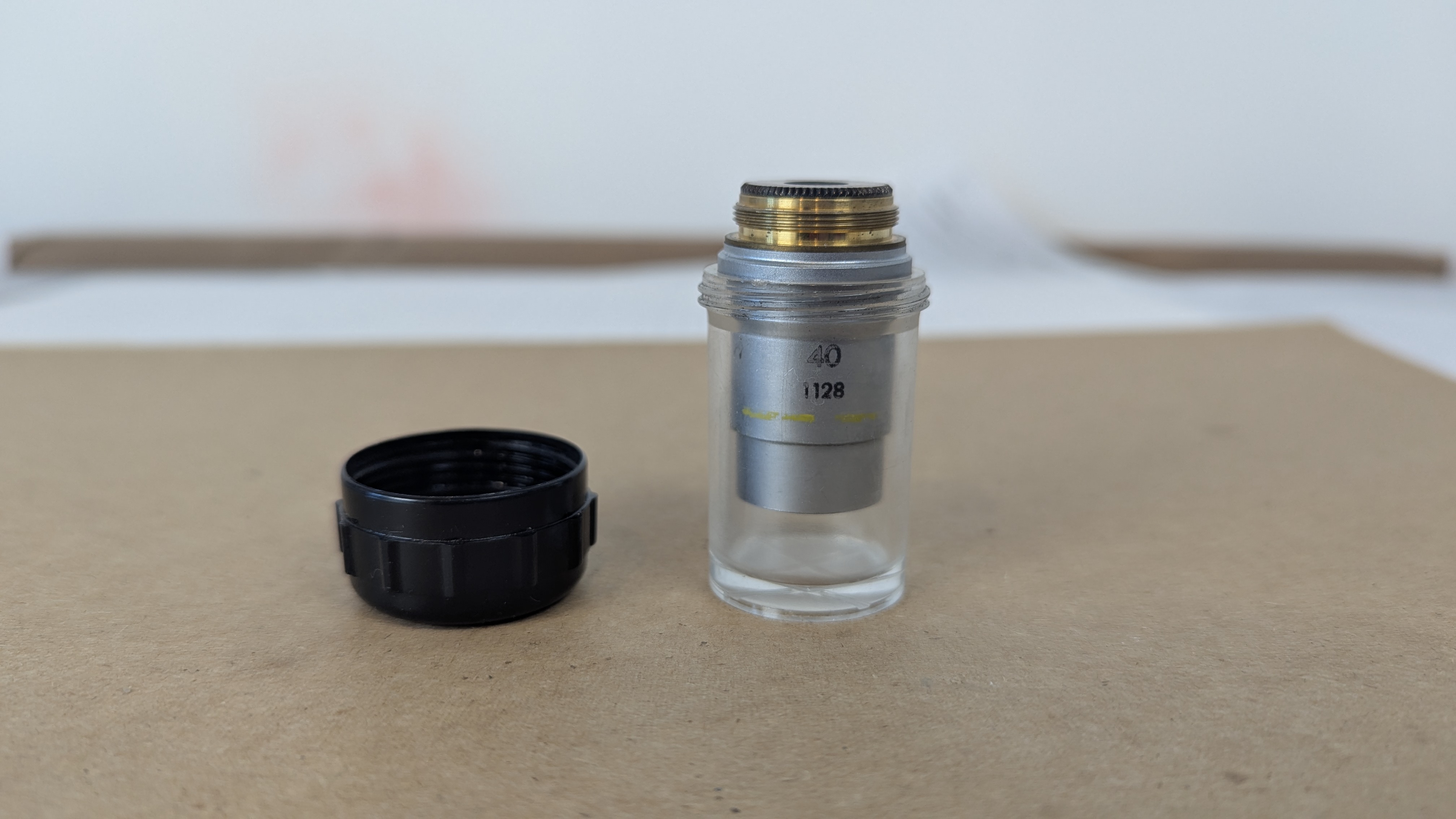 40X Microscope Objective N.A. 0.66 Achromat RMS Thread Unmarked Vintage