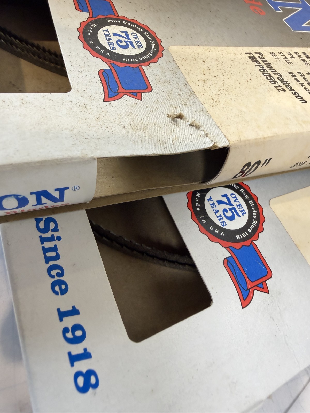 Olson 80 in Band Saw Blades NOS Lot of 4 - 1/4 6 TPI Skip + 3/16 10 TPI Reg