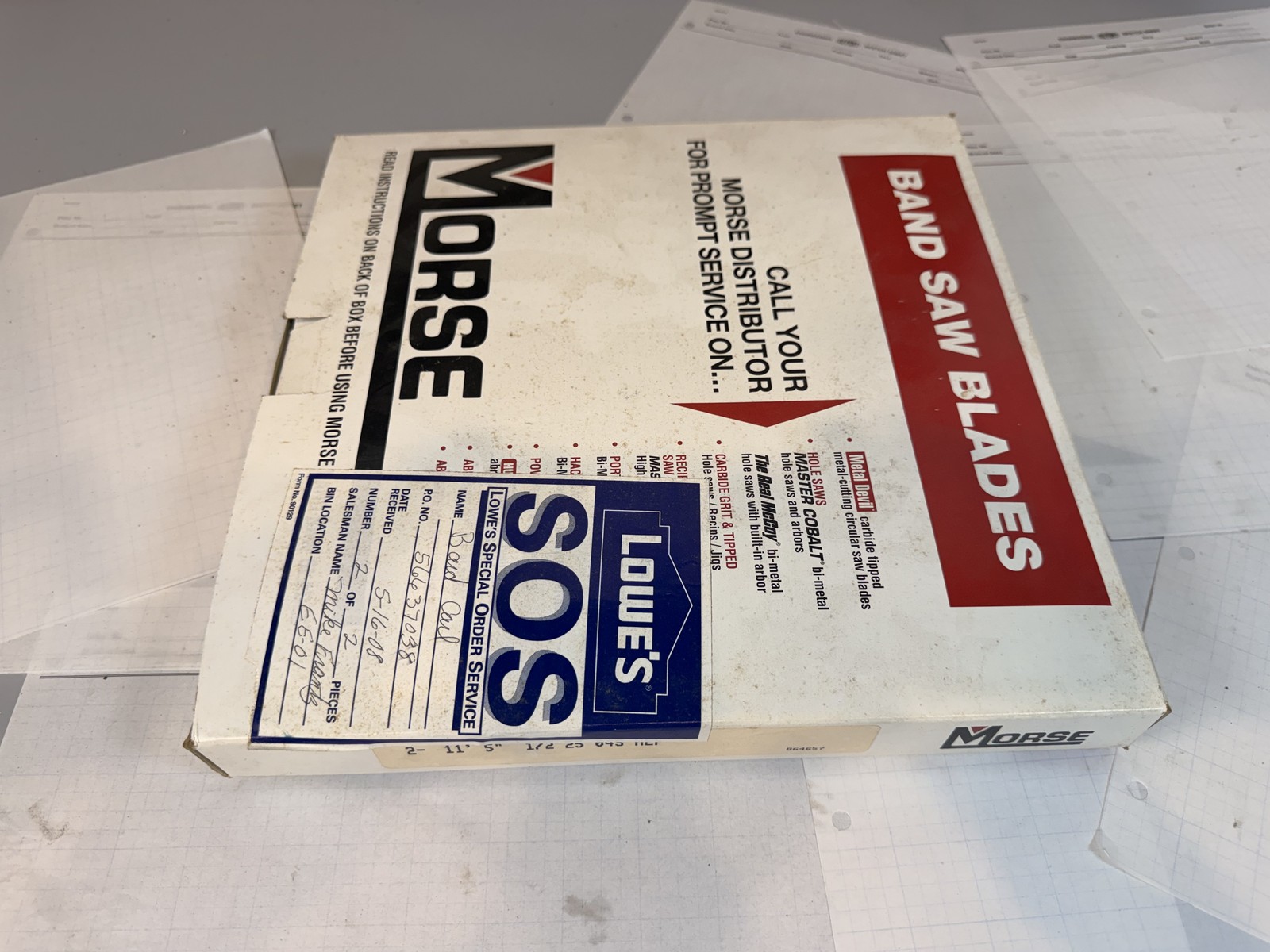 M.K. Morse 137 in Band Saw Blades NOS Lot of 4 - 1/4 and 1/2 x .025 4 Skip