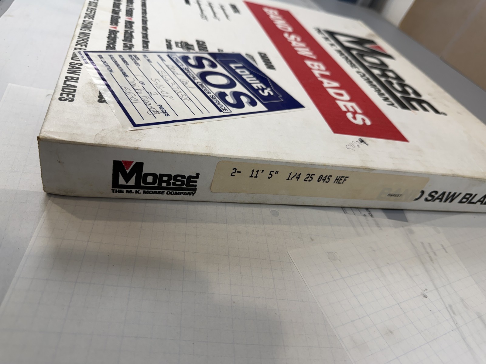 M.K. Morse 137 in Band Saw Blades NOS Lot of 4 - 1/4 and 1/2 x .025 4 Skip