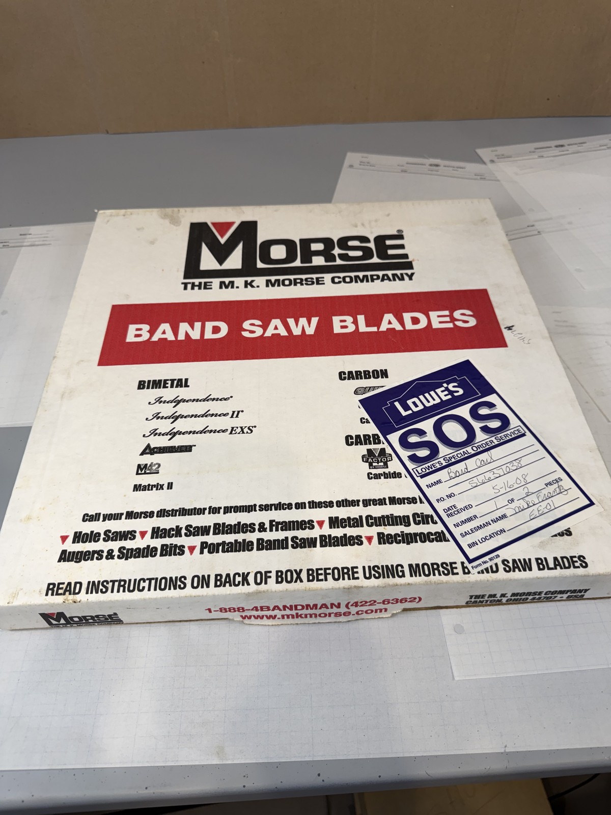 M.K. Morse 137 in Band Saw Blades NOS Lot of 4 - 1/4 and 1/2 x .025 4 Skip
