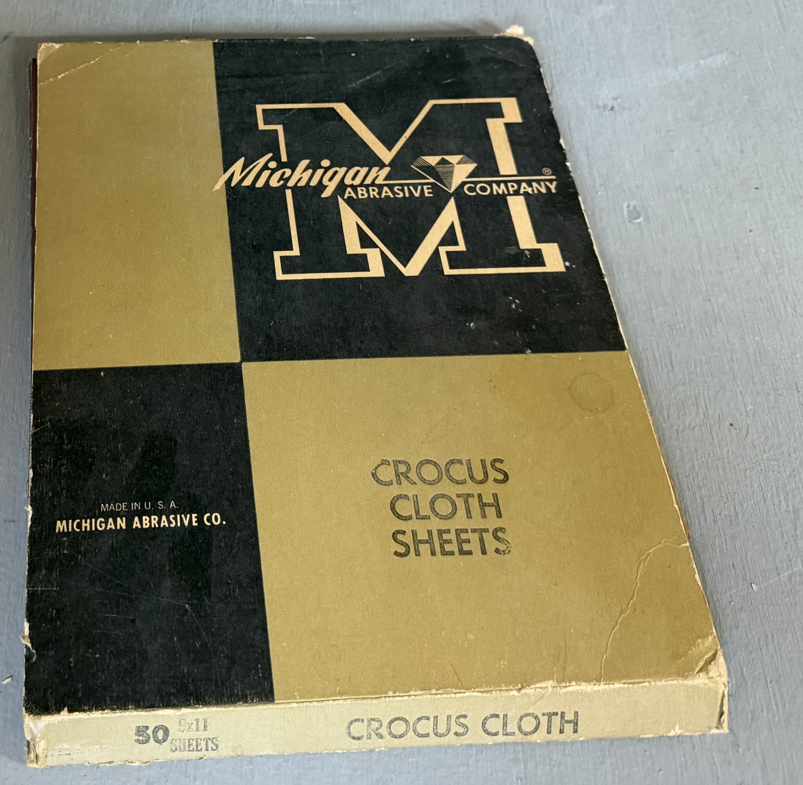 Michigan Abrasive Crocus Cloth 9x11 Polishing Sheets 32 Sheets Vintage NOS USA