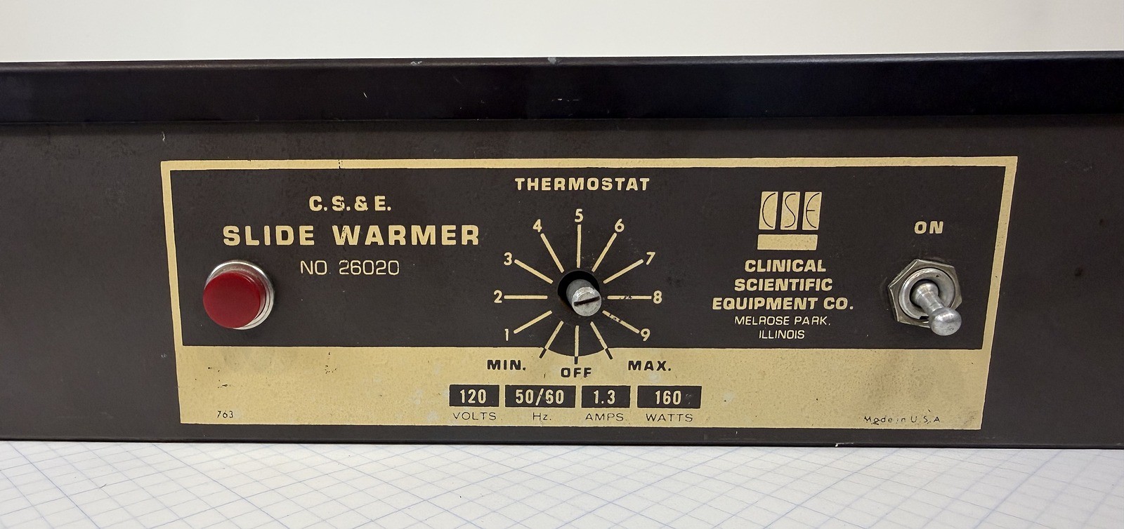 Clinical Scientific CSE 26020 Slide Warmer 25x8 Histology Heated Plate Tested